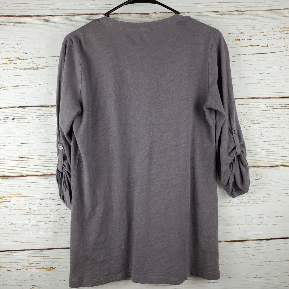 Loft Grey Deep V Neckline Top - Picture 5 of 5